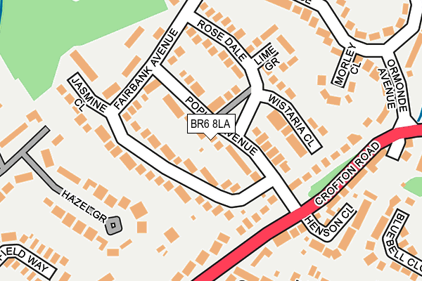 BR6 8LA map - OS OpenMap – Local (Ordnance Survey)