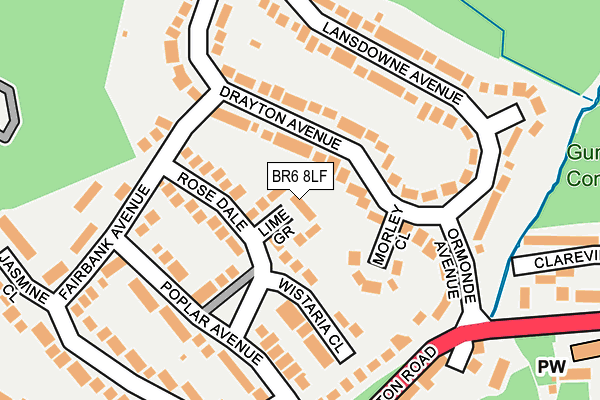 BR6 8LF map - OS OpenMap – Local (Ordnance Survey)