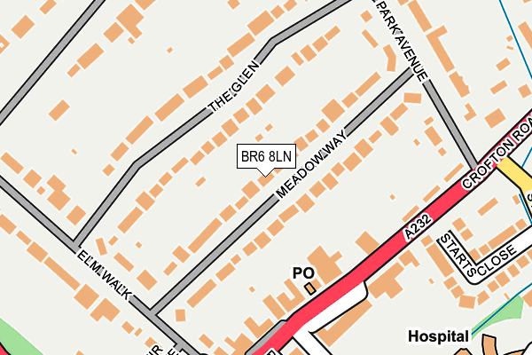BR6 8LN map - OS OpenMap – Local (Ordnance Survey)