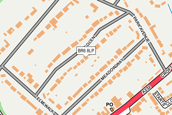 BR6 8LP map - OS OpenMap – Local (Ordnance Survey)
