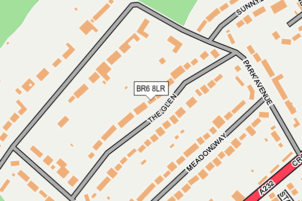BR6 8LR map - OS OpenMap – Local (Ordnance Survey)