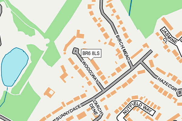 BR6 8LS map - OS OpenMap – Local (Ordnance Survey)