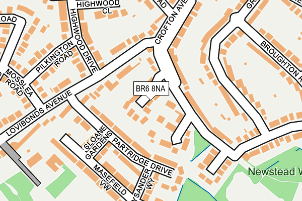 BR6 8NA map - OS OpenMap – Local (Ordnance Survey)