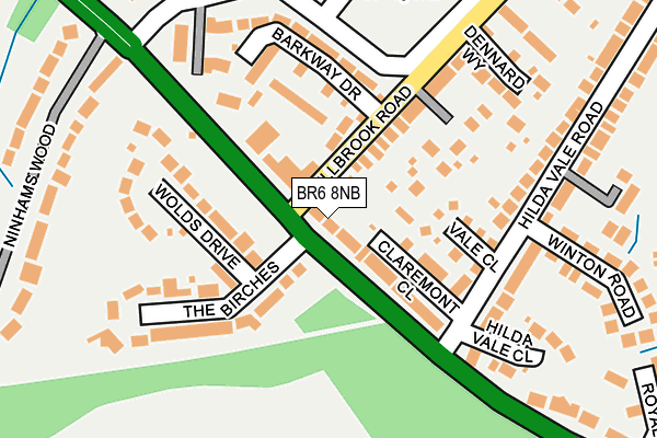 BR6 8NB map - OS OpenMap – Local (Ordnance Survey)