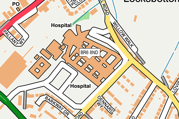 BR6 8ND map - OS OpenMap – Local (Ordnance Survey)