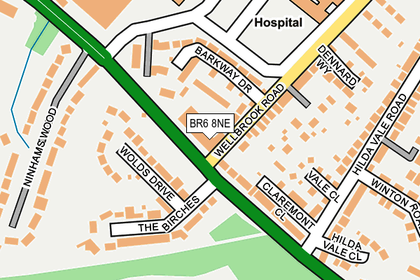 BR6 8NE map - OS OpenMap – Local (Ordnance Survey)