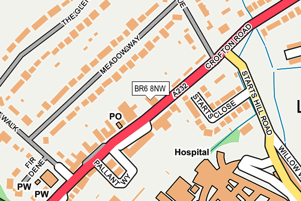 BR6 8NW map - OS OpenMap – Local (Ordnance Survey)