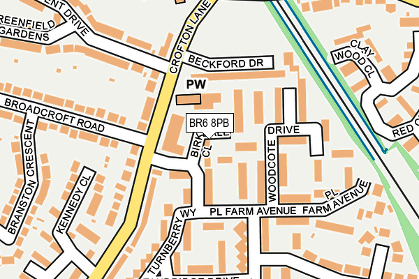 BR6 8PB map - OS OpenMap – Local (Ordnance Survey)