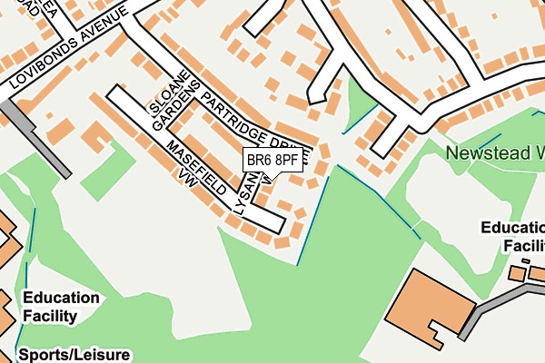 BR6 8PF map - OS OpenMap – Local (Ordnance Survey)