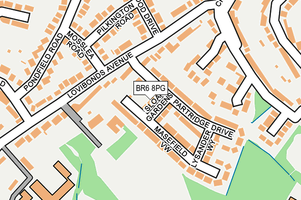 BR6 8PG map - OS OpenMap – Local (Ordnance Survey)