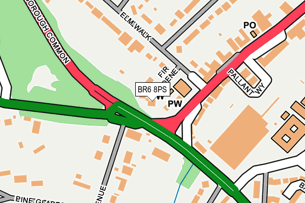 BR6 8PS map - OS OpenMap – Local (Ordnance Survey)