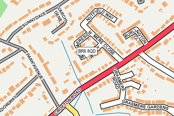 BR6 8QD map - OS OpenMap – Local (Ordnance Survey)