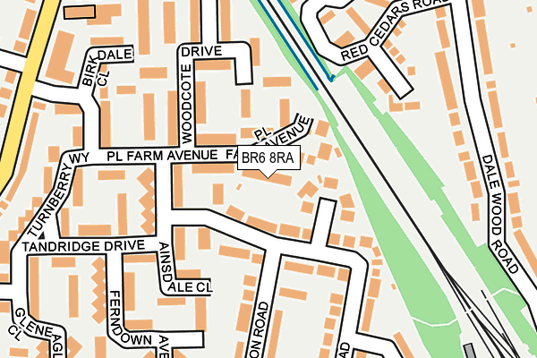 BR6 8RA map - OS OpenMap – Local (Ordnance Survey)
