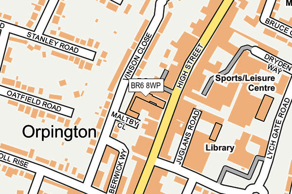 BR6 8WP map - OS OpenMap – Local (Ordnance Survey)