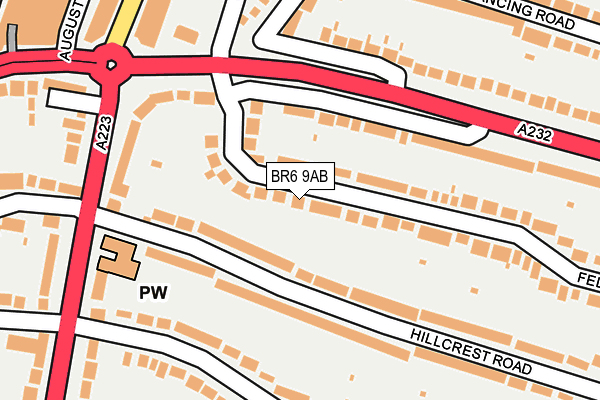 BR6 9AB map - OS OpenMap – Local (Ordnance Survey)