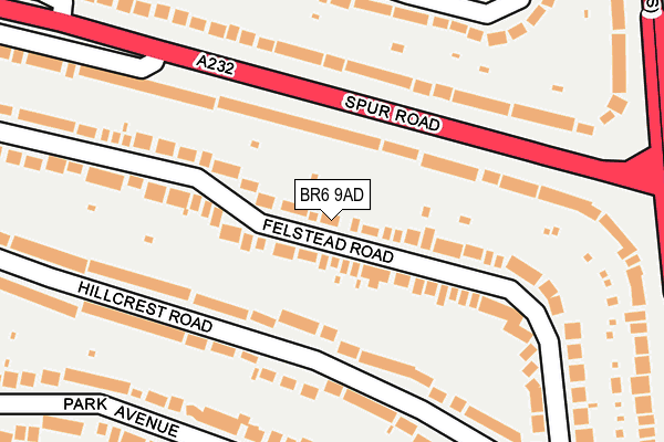 BR6 9AD map - OS OpenMap – Local (Ordnance Survey)
