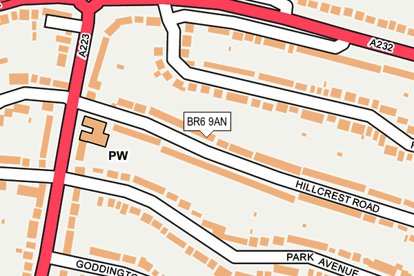 BR6 9AN map - OS OpenMap – Local (Ordnance Survey)
