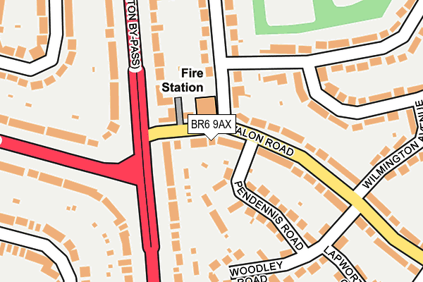 BR6 9AX map - OS OpenMap – Local (Ordnance Survey)