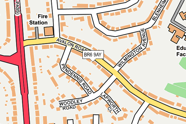 BR6 9AY map - OS OpenMap – Local (Ordnance Survey)