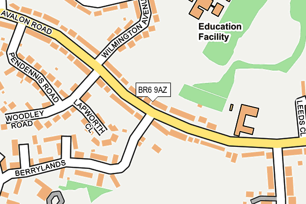 BR6 9AZ map - OS OpenMap – Local (Ordnance Survey)