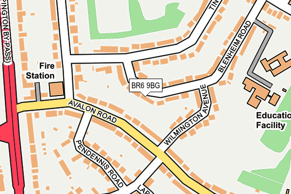 BR6 9BG map - OS OpenMap – Local (Ordnance Survey)