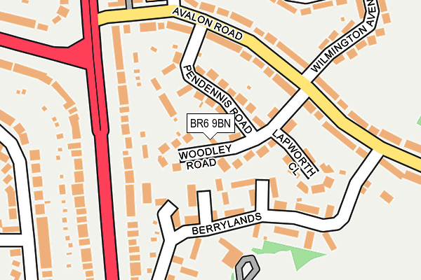 BR6 9BN map - OS OpenMap – Local (Ordnance Survey)