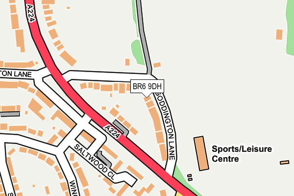 BR6 9DH map - OS OpenMap – Local (Ordnance Survey)