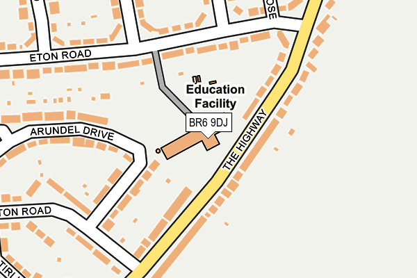 BR6 9DJ map - OS OpenMap – Local (Ordnance Survey)