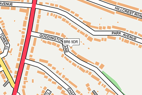 BR6 9DR map - OS OpenMap – Local (Ordnance Survey)