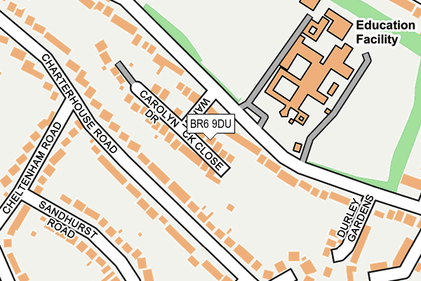 BR6 9DU map - OS OpenMap – Local (Ordnance Survey)