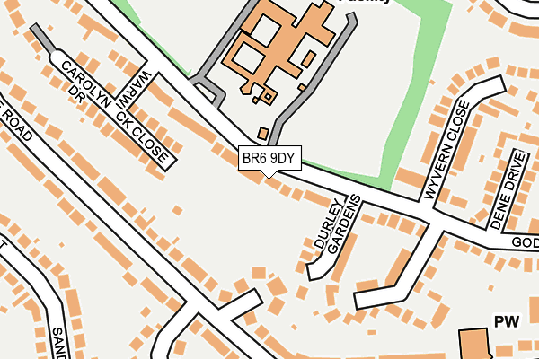 BR6 9DY map - OS OpenMap – Local (Ordnance Survey)