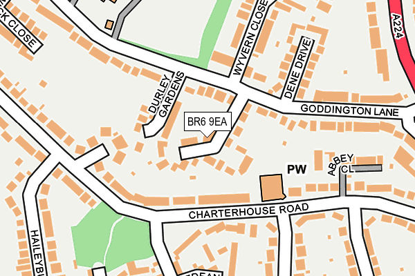 BR6 9EA map - OS OpenMap – Local (Ordnance Survey)