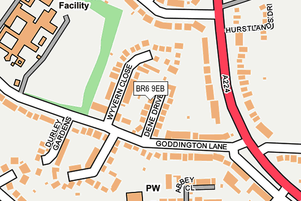 BR6 9EB map - OS OpenMap – Local (Ordnance Survey)