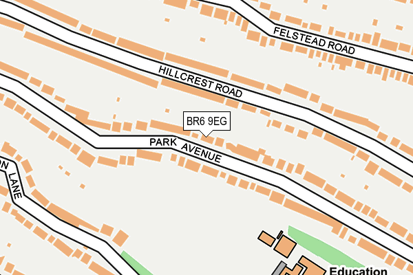 BR6 9EG map - OS OpenMap – Local (Ordnance Survey)