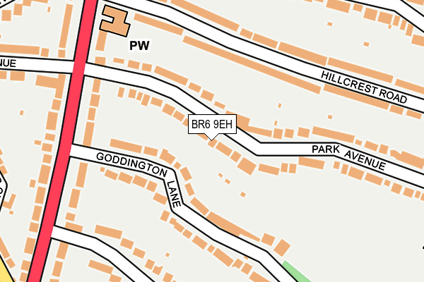 BR6 9EH map - OS OpenMap – Local (Ordnance Survey)