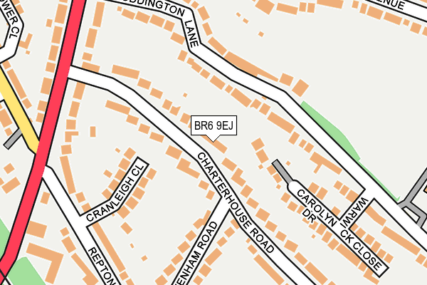 BR6 9EJ map - OS OpenMap – Local (Ordnance Survey)