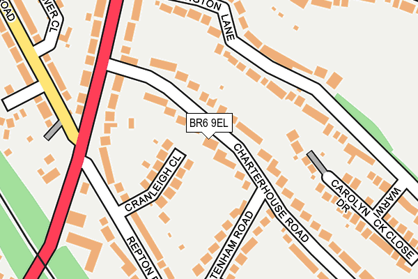 BR6 9EL map - OS OpenMap – Local (Ordnance Survey)