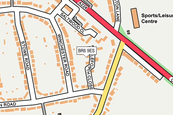 BR6 9ES map - OS OpenMap – Local (Ordnance Survey)