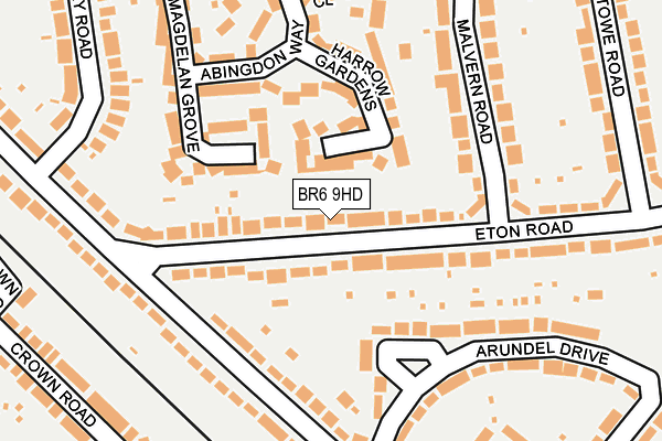 BR6 9HD map - OS OpenMap – Local (Ordnance Survey)