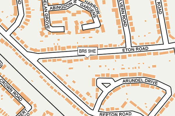 BR6 9HE map - OS OpenMap – Local (Ordnance Survey)