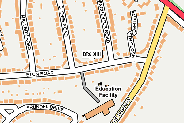 BR6 9HH map - OS OpenMap – Local (Ordnance Survey)