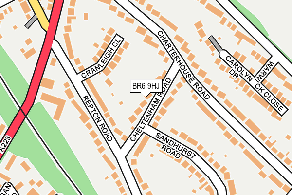 BR6 9HJ map - OS OpenMap – Local (Ordnance Survey)