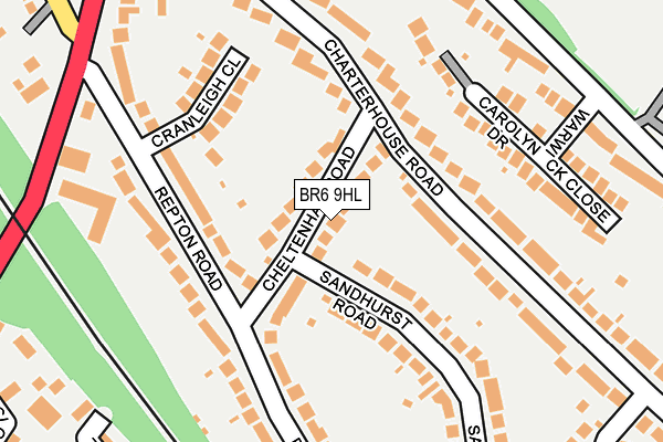 BR6 9HL map - OS OpenMap – Local (Ordnance Survey)