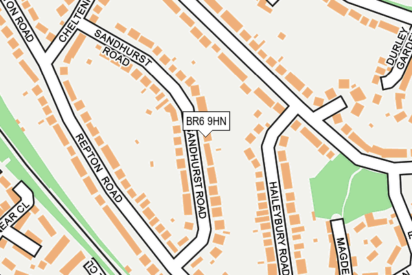 BR6 9HN map - OS OpenMap – Local (Ordnance Survey)
