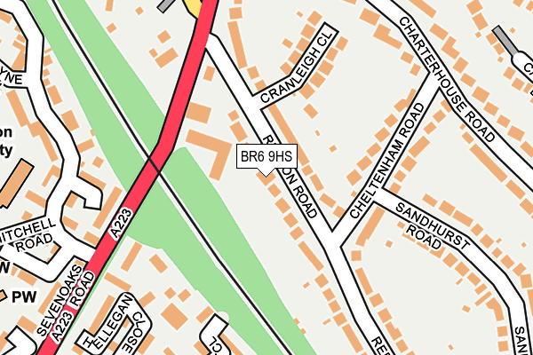 BR6 9HS map - OS OpenMap – Local (Ordnance Survey)