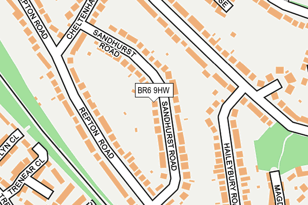 BR6 9HW map - OS OpenMap – Local (Ordnance Survey)