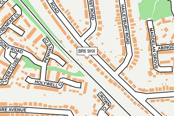 BR6 9HX map - OS OpenMap – Local (Ordnance Survey)