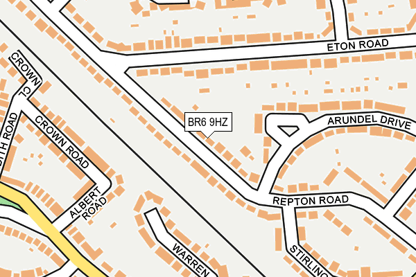 BR6 9HZ map - OS OpenMap – Local (Ordnance Survey)