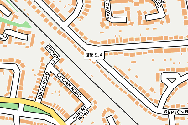 BR6 9JA map - OS OpenMap – Local (Ordnance Survey)