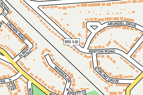 BR6 9JB map - OS OpenMap – Local (Ordnance Survey)